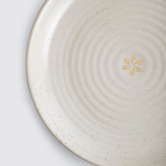 Ganga Dinner Set of 4 <span><br> Beige with Old Rose </span>