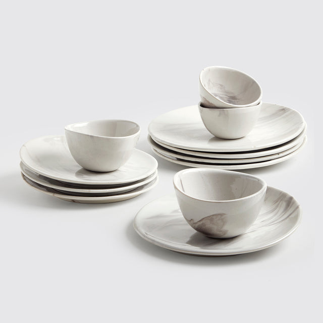 The Confluence Dinner Set of 4 <span><br> Monsoon Grey </span>