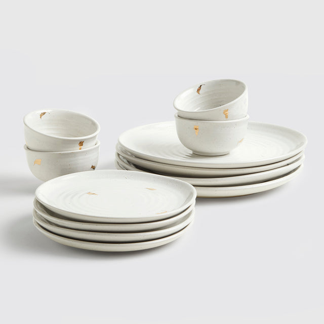 Ganga Dinner Set of 4 <span><br> Ivory </span>