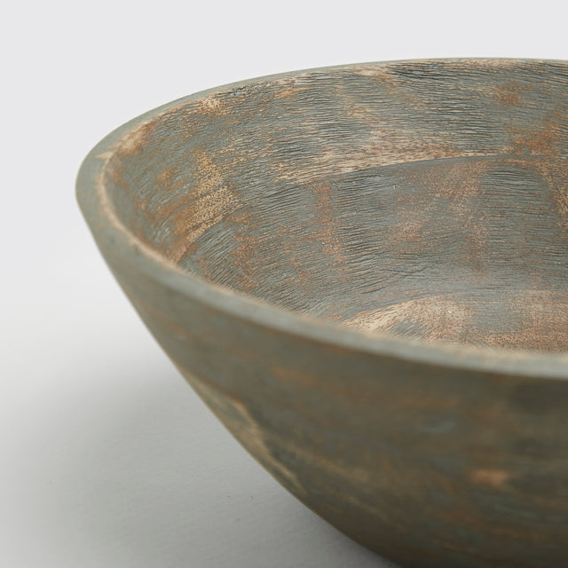 BASIC 12” WOODEN BOWL <span><br> MANALI GREY </span>