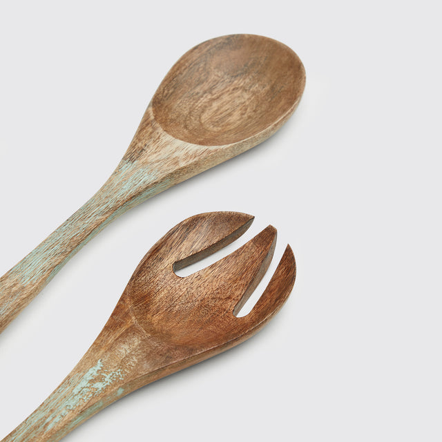 BASIC WOODEN SALAD SPOONS SET <span><br> GANGTOK SAGE <span>