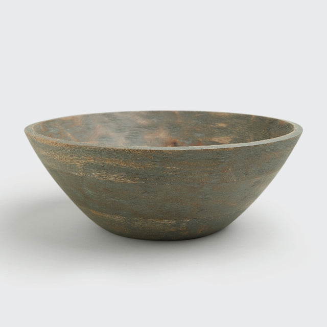 BASIC 12” WOODEN BOWL <span><br> MANALI GREY </span>