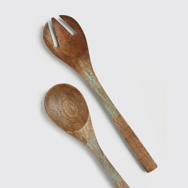 BASIC WOODEN SALAD SPOONS SET <span><br> GANGTOK SAGE <span>