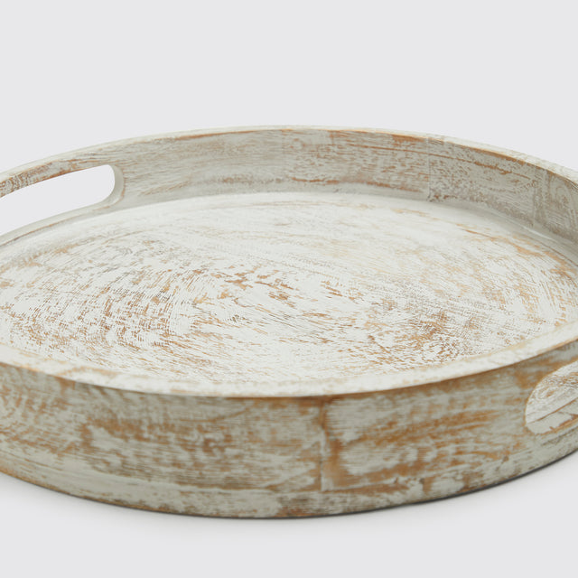BASIC 14” WOODEN TRAY <span><br> KUTCH WHITE </span>