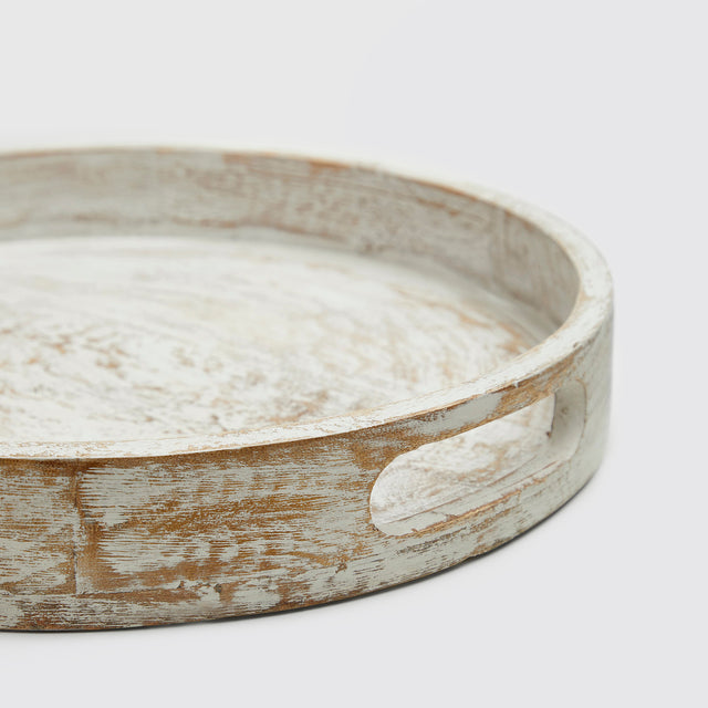 BASIC 14” WOODEN TRAY <span><br> KUTCH WHITE </span>