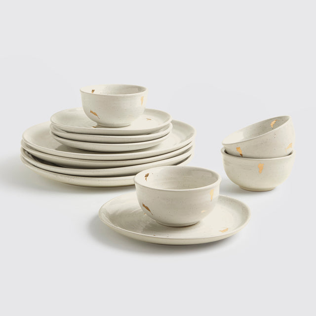 Ganga Dinner Set of 4 <span><br> Beige </span>