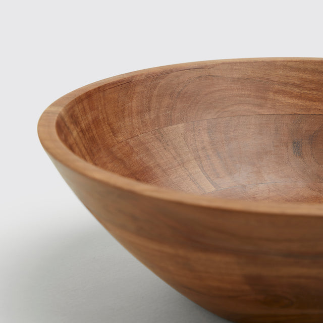 BASIC 12” WOODEN BOWL <span><br> NATURAL </span>