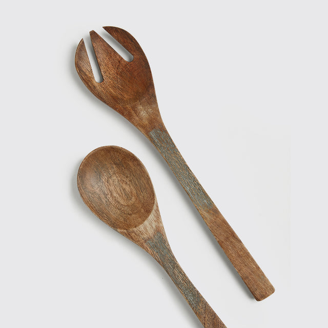 BASIC WOODEN SALAD SPOONS SET <span><br> MANALI GREY </span>