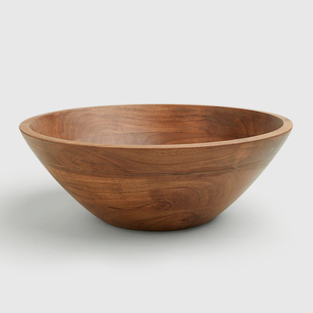 BASIC 12” WOODEN BOWL <span><br> NATURAL </span>