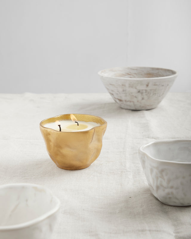 BASIC 8” WOODEN BOWL <span><br> KUTCH WHITE </span>