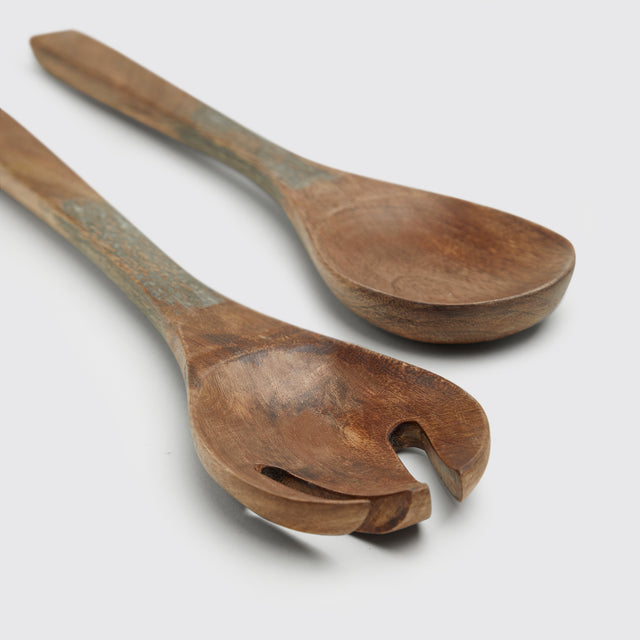 BASIC WOODEN SALAD SPOONS SET <span><br> MANALI GREY </span>