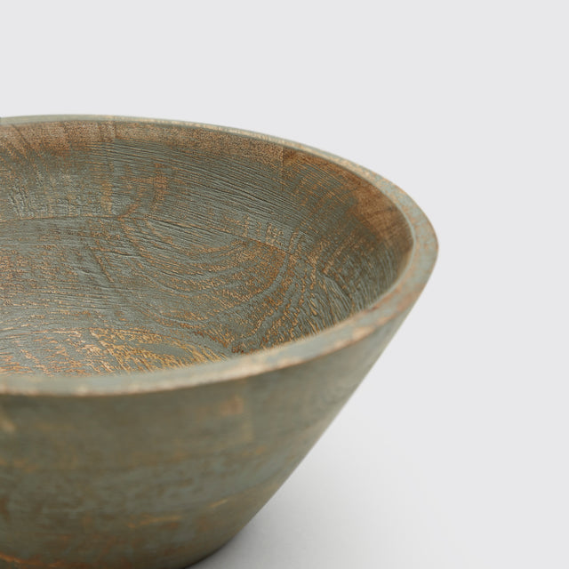 BASIC 8” WOODEN BOWL <span><br> MANALI GREY </span>