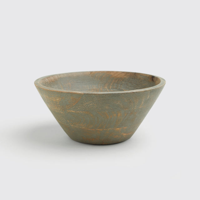 BASIC 8” WOODEN BOWL <span><br> MANALI GREY </span>