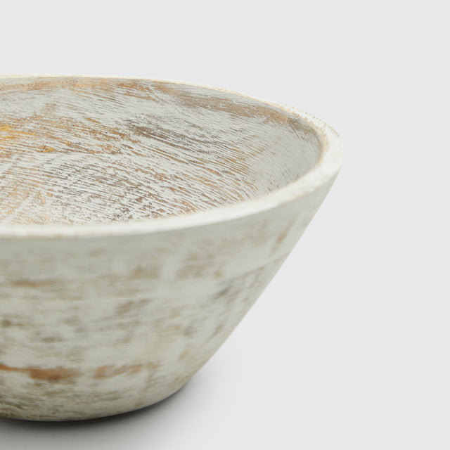 BASIC 8” WOODEN BOWL <span><br> KUTCH WHITE </span>